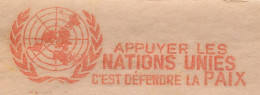 Meter Cut France 1955 To Support The United Nations Is To Defend Peace - ONU