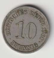 DEUTSCHES REICH 1900 A: 10 Pfennig, KM 12 - 10 Pfennig