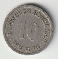 DEUTSCHES REICH 1900 F: 10 Pfennig, KM 12 - 10 Pfennig