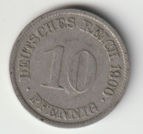 DEUTSCHES REICH 1900 G: 10 Pfennig, KM 12 - 10 Pfennig