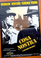 Affiche Ciné Orig COSA NOSTRA AFFAIRE VALACHI Lino VENTURA BRONSON 40X60cm 1973 Illu Ferracci - Affiches & Posters