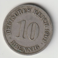 DEUTSCHES REICH 1901 D: 10 Pfennig, KM 12 - 10 Pfennig