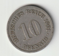 DEUTSCHES REICH 1901 D: 10 Pfennig, KM 12 - 10 Pfennig