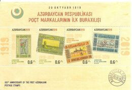 2019. Azerbaijan, 100y Of The First Azerbaijan Postage Stamps, S/s, Mint/** - Azerbaiján