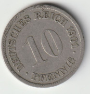 DEUTSCHES REICH 1901 J: 10 Pfennig, KM 12 - 10 Pfennig