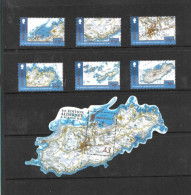ALDERNEY COLLECTION. 2017 IST EDITION MAP. SET OF 6 AND MINIATURE SHEET. UNMOUNTED MINT. - Alderney