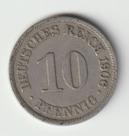 DEUTSCHES REICH 1906 A: 10 Pfennig, KM 12 - 10 Pfennig