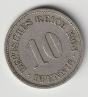 DEUTSCHES REICH 1906 F: 10 Pfennig, KM 12 - 10 Pfennig