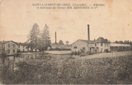 St Laurent De Ceris * La Filature Et Fabrique De Tissus MM. RENSONET & Cie * Usine Filature Industrie Fabrique - Autres & Non Classés