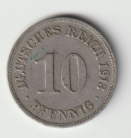 DEUTSCHES REICH 1913 D: 10 Pfennig, KM 12 - 10 Pfennig