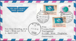 FFL Ab UNO-Genf -Wien 1.4.1973 Mit AUA - Lettres & Documents