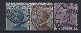 Italy 1908  Victor Emanual III (o) Mi.90-92 - Used