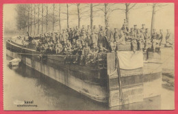 Péniche : Transport Troupes Allemandes " Kanal Schatswohnung " Guerre De 1914-18 - Embarcaciones