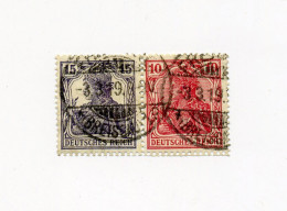 1920 Dt. Reich Zusammendruck Germania 15 Pf + 10 Pfg Gest. Freiburg Minr W6 250 € - Libretti & Se-tenant