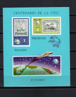 Nicaragua 1974 Space, UPU Centenary S/s Imperf. MNH - Amérique Du Nord