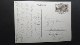 Saargebiet Mi. GA Karte P 30 Von Völklingen 8.1.1935 Nach Wiesbaden - Entiers Postaux