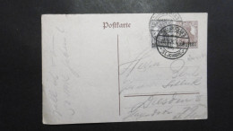 Saargebiet Mi. GA Karte P 2 Mit Mi. 34 Nach Dresden - Postal Stationery