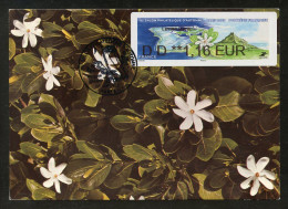 FRANCE (2023) Carte Maximum Card ATM LISA - Polynésie Française Tiare Tahiti Fleur 76e Salon Philatélique Automne Paris - 2020-…