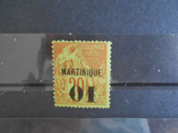 MARTINIQUE YT 3 - 01 C. S.20c. Brique S/vert* - Unused Stamps