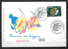 1998 - 60 - FDC - Poissons Du Lagon - 2 - Altri & Non Classificati