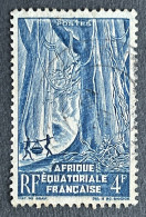 FRAEQ0220U - Local Motives - Equatorial Rainforest - 4 F Used Stamp - AEF - 1947 - Gebraucht