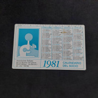 Calendarietto 1981 AIRC Associazione Italiana Ricerca Sul Cancro. Condizioni Eccellenti.  Plastificato. - Klein Formaat: 1981-90