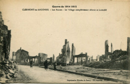 CPA - CLERMONT-EN ARGONNE (G.G. 14/18) - RUINES DU VILLAGE (IMPECCABLE) - Clermont En Argonne