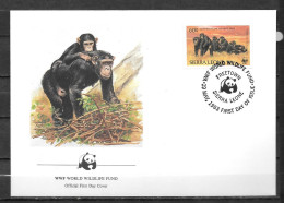 SIERRA LEONE - 1983 - Singes - 4 - FDC