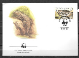 GAMBIE - 1984 - Crocodile - 2 - FDC