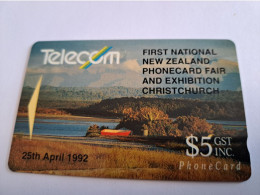 NEW ZEALAND  MAGNETIC $ 5,-/ OVERPRINT /FIRST NATIONAL PHONECARD FAIR 1992/ 7NZLB/ MINT     **16560** - Nieuw-Zeeland