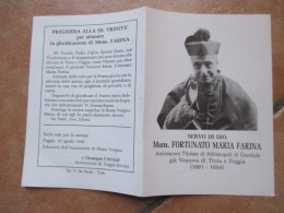 Servo Di Dio Mons.FORTUNATO Maria FARINA Arcivescovo Adrianopoli - Devotion Images