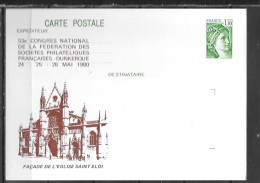 1978 - 2058-CP1 - Sabine - 53° Congrés à Dunkerque - 3 - 1 - Overprinter Postcards (before 1995)