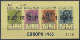INSEL PABAY (Schottland), Nichtamtl. Briefmarken, 1 Block , Postfrisch **, Europa 1965, Krebstiere - Scozia
