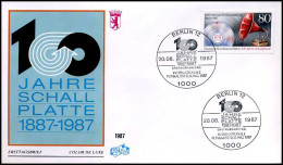 Bundespost Berlin  -  FDC  -  100 Jahre Schallplatte                         - Other & Unclassified