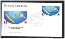 1994 - PA 312 - Journées Géogtaphiques Du Pacifique Sud - 12 - FDC