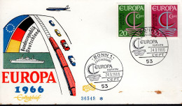  Bundespost - FDC - Europa CEPT 1966 - 1966