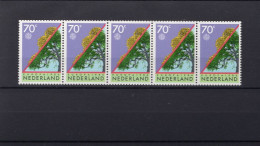  Netherlands - NVPH 1354 In Strips Of 5, Number 00120  ** MNH - 1986
