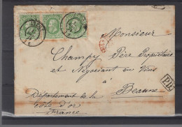  Brief Van Liège Naar Maison Champy In Beaune, December 1874 - 1869-1883 Leopold II.