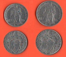 Vaticano 1 + 2 Lire 1942 Vatican City Papa Pio XII° Steel Coin C 3 - Vatican