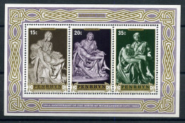 Penrhyn - Block 500 Th Anniversary Of The Birth Of Michelangelo - MNH - Cook
