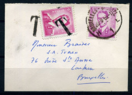 Cover Naar Bruxelles - Strafport / Taxe - 1953-1972 Lunettes