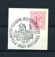 859 - Stempel : 150e Verjaring Vredesverdrag, V.S.A. Groot-Brittannië - Commemorative Documents