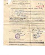 1942.CONTRAT DE FOURNITURE DE POMMES DE TERRE DE PROVISION/ CACHET RAVITAILLEMENT/ESTAMPILLE A ZANDVLIET - 1939-45