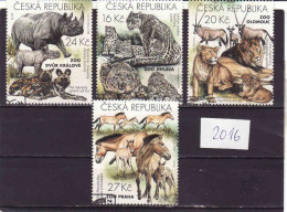 Czech Republic 2016, Set ZOO, Used. I Will Complete Your Wantlist Of Czech Or Slovak Stamps According To The Michel Cata - Oblitérés