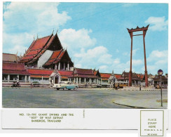 Thailand Giant Swing And The "Bot" Of Wat Suthat Bangkok, Vintage +/- 1960's-65's_No 13_SUP_CPSM_cpc - Thailand