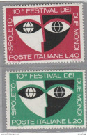 1967 - ITALIA REPUBBLICA - FESTIVAL DI SPOLETO   - SERIE  COMPLETA  -  2  VALORI  - NUOVO - 1961-70: Nieuw/plakker