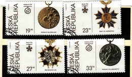 Czech Republic 2018, Set Of Medals And Orders Czech Republic, Used - Used Stamps