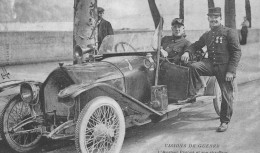 Aviation - L'Aviateur PEGOUD Et Son Chauffeur - Automobile Mathis - Visions De Guerre 1914-18 - Voyagé (2 Scans) - Aviateurs