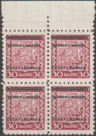 05/ Pof. 5; Corner 4-block - Unused Stamps