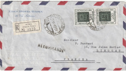 Lettre Recommandée De ROMA Pour La France. Griffe " RECOMMANDE" - Afft à 120 Lires. - 1946-60: Usati